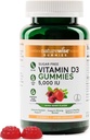 NatureWise Vitamin D35000 IU Gummys - 无糖混合莓火花 - 成人维生素D Gummys,支持豁免,肌肉和骨力 - Gelatin - 无GMO - 90 Gummys[45日供应]