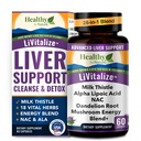 Liver Cleanse Detox & Reference – 28-in-1 Liver Support - 牛奶 硝酸 Dandelion NAC Alpha Lipoic Acid Artichoke & Reishi Chaga Turkey Tail Mushroom - 活生生卫生补编,1540mg(60 Capsules)
