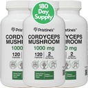 PRISTINE的 Cordyceps 蘑菇( 3 Pack) 1000 MG - 运动性能,耐力和豁免 适应性物质盖 补充 - 180天供应 - 抗衰老支持 抗氧化剂