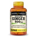 MASON 天然全草 姜500 mg,2个月供应,天然草药补充,60 capsules