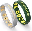 蚊子 Repellent Bracelets, 2 Pack Silicone 蚊子 Repellent 腕带, DEET-Free 昆虫和虫子 Repellent 腕带 成人和孩子室内室内使用(Dark Green & Gray)