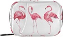 Watercolor Flamingos 药盒 7日药盒 旅行药盒组织者 带Zipper Portable Weekly Case Contract 尺寸 维生素补充剂 持有者