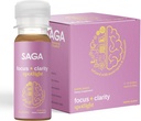 SAGA 有机聚焦镜头 QQ 包含Nootropics, 适应性, & 蘑菇 - Bacopa & Ashwagandha QX 高生物利用率和快Onset QX 无Jiters & Boosts 生产力 QX Exotic Guava 2oz Shots (12-Pack)