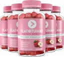 Flat Tummy Apple Vider Vinegar Gummys, 60 Counter (5 Pack) – ACV Gummys, Detox, 支持Gut Health – Vegen-Friendly, Non-GMO - 甜菜和石榴超食品粉,维生素B6,B9和B12