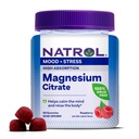 Natrol Magnesium Citrate, 高吸附性磁性增殖剂, 用于摩德和压力, 帮助冷静心灵和放松身体, 60 Raspberry-Flavory Gummys, 最多30天的供应量