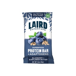 Laird Superfood 功能蛋白棒,蛋白棒,但与真材料比较好,功能蘑菇 10g 植物基蛋白,6g Fiber,蓝莓葵花叶,10 Counter (Pack of 1).