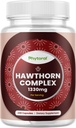 Hawthorn Berry Capsules - 纯抗氧化剂 Hawthorn Berry 配有 Leaf & Flower 摘录 4:1 健康心与文摘 - 男女能源支持 - 240 计数包