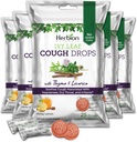 HERBION Naturals Ivy Leaf Cough Drops with Thyme & Licorice, Honey Lemon Flavor, Soothes Cough, 适用于6岁以上的成人和儿童,125个计数,包5