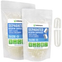 XPRS Nutra Gelatin 大小 0 分离的卡普勒斯 - 500 个数 空卡普勒斯在 Bags 中分离 - 大小 0 Gelatin Pills - 清空 Gel Caps 用于 DIY 补充填充