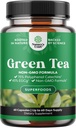 绿茶提取卡普苏莱斯 - 500mg纯叶绿茶咖啡因补充剂 - EGCG,咖啡因提取剂和多酚补充剂 健康代谢支持女性和男性 - 天然解毒 - 60 Counter