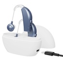 Digital Hearing Aids for Seniors - (Pair of 2) Personal Hearing Enhancement Behind-The-Ear BTE Aid PSAP Sound Amplifier, Rechargeable Digital Hearing Amplifier with All-Day Battery Life, Modern Blue