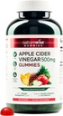 NatureWise Apple Vider Vinegar Gummys - 1000mg ACV / 2+维生素B12 - Pectin Based Vegan, Gluten-Free, Non-GMO - 180 Count [90日供应1000mg 或6月供应500mg]
