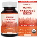 有机Cordyceps 蘑菇提取 - 70% Beta Glucans - 最高活性营养级, Max Potency Cordyceps Capsules, US Grown + Ultranic 提取 - 性能,豁免和能源 - 60 Capsules