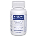 纯封装维生素A + 胡萝卜素(Lutein, Zeaxanthin, and Astaxanthin) → 假充性饮食补充 → 90 Capsules