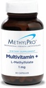 MethylPro 多维生素+ 1 mg 甲基folate - 含维生素A,C,矿物,甲基化B 复合体,不含铁的多维生素 - 30 capsules