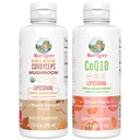 MaryRuth Organis Cordyceps Liposomal (Maple Spice) & CoQ10 (Citrus Peach) & 清洁标签项目 认证豁免、心脏健康、以及总体健康 → Vegan、非GMO、无葡萄糖