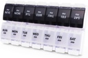 大型药盒和组织者每天2次,MOLN HYMY 7天AM PM Pill案,14个用于持有大维他命补充剂鱼油(黑白)的比较药盒