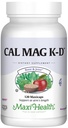 Maxi Health Menth and Women 500 mg Calcium 补充维生素D3(2000 IU)、镁(250 mg)和维生素K2(150 mcg) - Bone、牙齿和联合支持 - 120 capsules