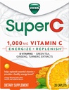 Vicks Super C Energize + 补充日用膳食补充剂,配有维生素C,B维生素,绿茶,Ginseng和Turmeric 提取剂,以帮助补充必要的维生素*,28 Caplets