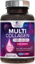 多烯烃补充剂 2400 mg - 类型 I, II, III, V & X 多烯烃 Peptides for Men & Men, Hydrolyzed Collagen 补充剂, 头发,皮肤, Nail, & 联合支持补充剂 - 120 Capsules