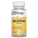 SOLARAY Selenium 100 mcg 女性和男性补充物 - Selenium 100 mcg Capsules,甲状腺素和免疫健康支持,Yeast Free,L Selenomethionine,抗氧化剂支持,Vegan - 90 Veg Caps