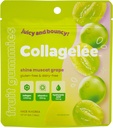 Collagelee Collagen Gummys - Marine Collagen Candy with Vitamin C, Hyaluronic Acid, & Biotin for Moisturized, Youngful, Plump Skin - 韩国Collagen Snacks (Shine Muscat Grape) (英语).