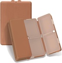 FYY Daily Pill Organizationer,7 比较便携式药丸案例 旅行药丸组织者,[防腐设计] Pill box for Purse Pocket to hold Vitamins, Cod Liver Oil, Suppless and Medication-Brown 防腐药丸