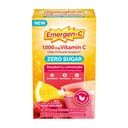 Emergen-C 零糖 1000 mg 维他命 C 粉 日常免疫支持 咖啡因 免费维他命 C 补充剂 锌和曼干内语 B 维他命和电解质 Raspberry Lemonade Flavor - 36 counter