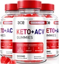 rize 实验室 - Ace Keto ACV Gummys, 高级重量损失1000mg,苹果苹果苹果苹果醋增生(180 Gummys)