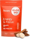 神经Gum 能量与焦点Gum(肉桂,90片) → 40mg 天然咖啡因 + L-Theanine + 维生素 B12 + B6 + Xylitol → 糖无诺诺氏性认知脑性能补充