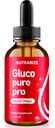 NutraRize Glucopure Pro Drops,支持健康和稳定水平的官方公式,全面健康与健康的血浆补充剂,Gluco纯Pro Gotas审查(30次服务)