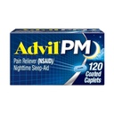 Advil PM Pain Reliever and Nighttime Sleep Aid, 痛苦药与Ibuprofen 止痛药和二酚胺 Citrate for A Sleep Aid - 120 人工卡片