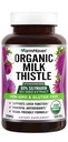 Farm Haven USDA Organical Milk Thatle Capsules + 30X 集中种子提取和80%Silymarin 标准化 - 支持肝功能和整体健康 → 非GMO → 120 Vegan Capsules