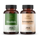 HERBAMMA Rhodiola Rosea和Ashwagandha Kit -- -- 1 000毫克Rhodiola Rosea Capsules & 1 500毫克 -- -- Ashwagandha Root Capsules -- -- Vegan、N-GMO、无盖拉汀 -- -- 2包