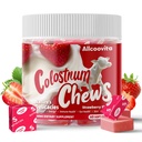 Bovine Colostrum Chews 配有增生剂,用于Gut健康、Bloating、Immune支助、皮肤、发型和美貌-草莓火焰(60种服务)
