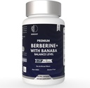 Berberine HCl 与 Banaba 500mg → 根提取 – 植物基, Vegan, N-GMO 120 Capsules