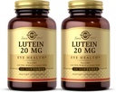 Solgar Lutein 20 mg, 60 Softgels (Pack of 2) - 支持眼部健康 - 帮助过滤出蓝光 - 包含 Flora GLO Lutein - 非GMO, Gluten Free, 奶制品 Free - 120 总服务