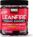 强制因子 LeanFire热液Gummys 配有 B12 维生素,咖啡因, & Green Coffee Bean, bost Energy, 代谢, 耐力, Stamina, 动机, 聚焦, & 性能, 预修Gummys, 120 Gummys