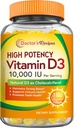 医生的食谱 维生素 D3 1000 IU, Bones, Teeth, 和免疫支持, Non-GMO, No Gelatin, Gluten 或 Soy, 90天供应,180 蔬菜软胶
