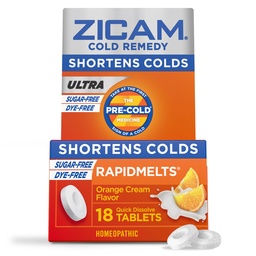 Zicam 超冷补救锌 快速熔炉 橙色奶油 顺势疗法 冷短药 短冷期 糖无糖 无染 18个数