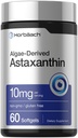 Horbäach Astaxanthin 补充 = 10mg = 60 软胶 – Algae 衍生公式 – Non-GMO, Gluten Free