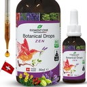 植物学 Zen Drops 是天然睡眠支持补充,草药 Drops,睡眠支持和放松支持,植物促进放松