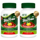 DEVA Tuba Prime Vegan 多维他命 无铁 高敏维生素和矿物质 饮食补充剂 抗氧化剂,水果和蔬菜混合剂,超级蘑菇, Probiotics, Prebiotics,种子,草药 90 Tabs 2-Pack