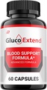 Gluco扩展卡普尔-GlucoExtend 高级补充,所有维持健康水平的自然公式,最大强度公式,Gluco扩展药丸审查(1包-60卡普尔)