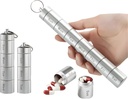 Zam-Zam Daily Pill organization QQ Portable 7 Day Pill 组织者 大型能力旅行 Pill 容器 医疗管理方便周药盒 QQ旅行 Pill 组织者带标签(铝)