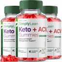 rize 实验室(3 Pack Sumple Lean Keto + ACV Gummys for Advanced Wight Loss,饮食补充,最大力量Gomitas,高级公式审查(180 Gummys))