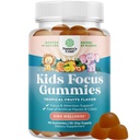 儿童焦点Gummys - 绿茶提取、B6和B12 记忆和脑聚焦维生素 - 草药浓度 Chews for Children - 90 Counter