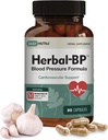 草药-BP 天然血压补充剂 - 支持循环卫生 − 利用葡萄种子提取、蒜皮、霍桑、橄榄叶和Ashwagandha长期支持(3-Pack)