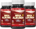 K&C博士 HNHusa Mega Albumin Protein 1000mg 180 平板电脑 健康肾肝功能 整体健康支持 能源生活平衡补充 60tabs 3pk