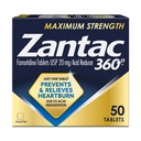 Zantac 360 最大强度药片,50个计数,心脏灼伤预防和救济,20毫克药片